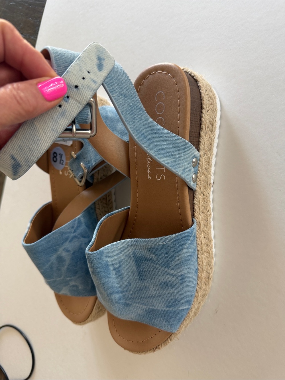 Coconuts by Matisse NEW Blue  Espadrille Platform Sandals - Women's 8 1/2